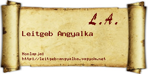 Leitgeb Angyalka névjegykártya